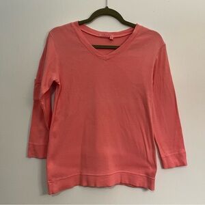 FRESH PRODUCE XS Coral Pink ANA‎ Stretch  Cotton Tunic Shirt